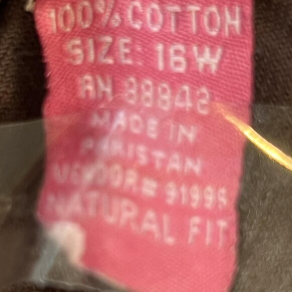 Womens 16W Brown Natural Fit Straight Leg  Jeans Pants Cotton Woman Within - Picture 4 of 12